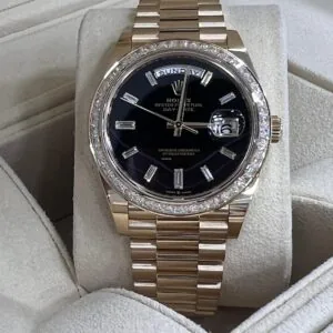 RLX Day-Date 40mm 228398TBR-0038 Onyx Dial President Watch