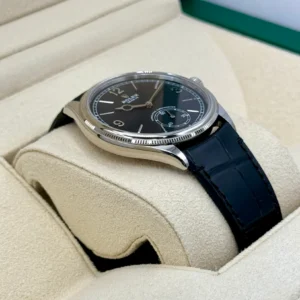Rolex 1908 White Gold Black Dial Black Alligator Strap - 52509-0002