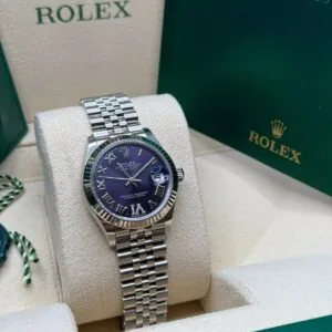 RLX Datejust m278274-0025/0026 Aubergine 31mm Dial Oyster Watch