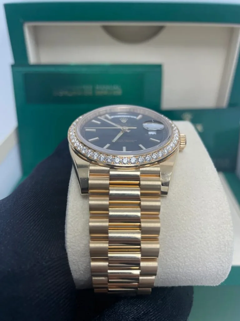 RLX Day-Date 40mm Bright Black Dial President Watch 228348RBR-0043