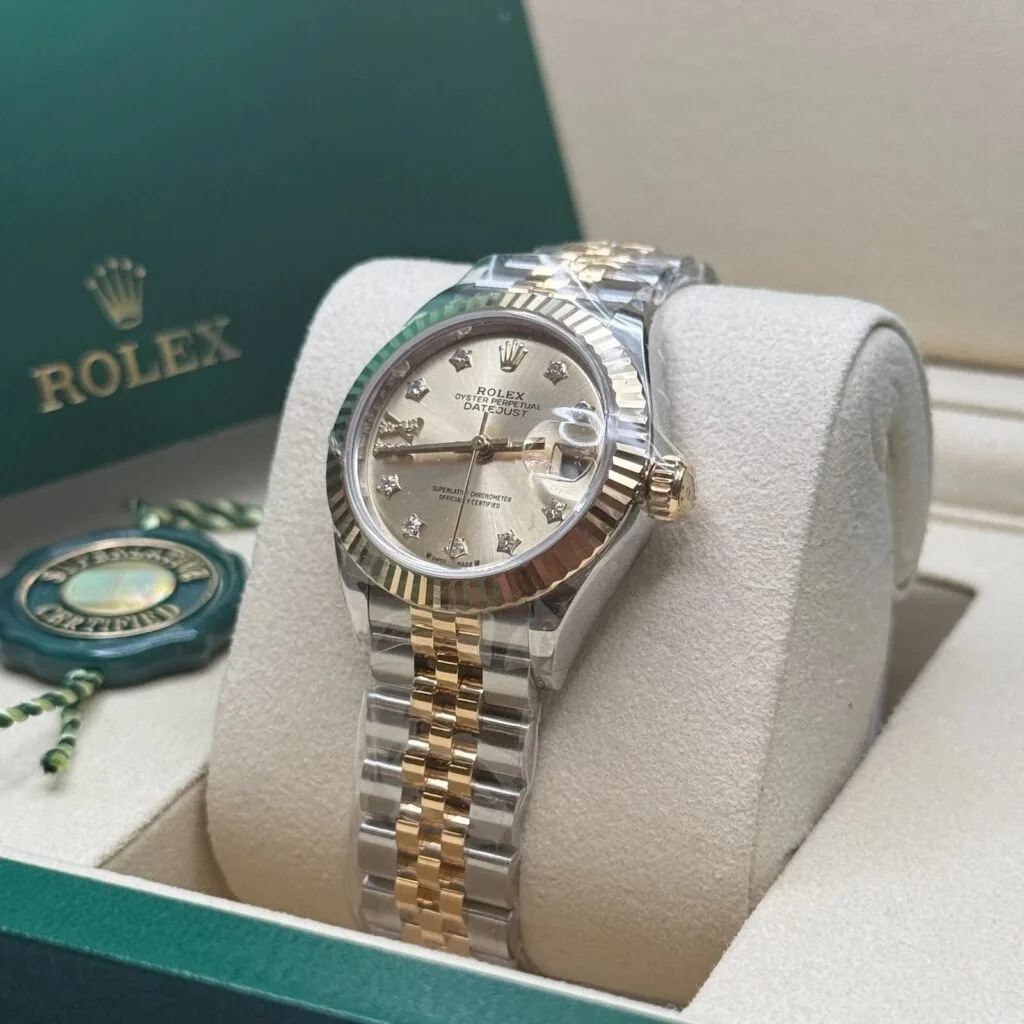 RLX Lady-Datejust 31mm 279173 Champagne Diamond Dial Oyster Bracelet