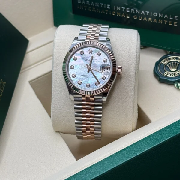 RLX Datejust m278271-0025/0026 White Mother-of-Pearl 31mm Dial Oyster Bracelet Watch