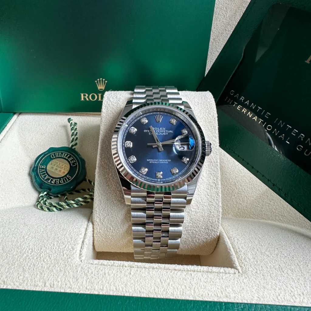 RLX Datejust 36mm 126234 Blue Diamond Dial Stainless Steel Jubilee Mens Watch