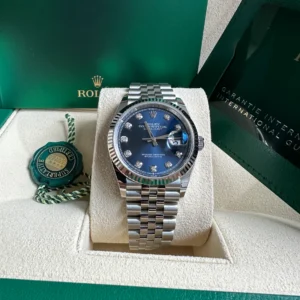 RLX Datejust 36mm 126234 Blue Diamond Dial Stainless Steel Jubilee Mens Watch