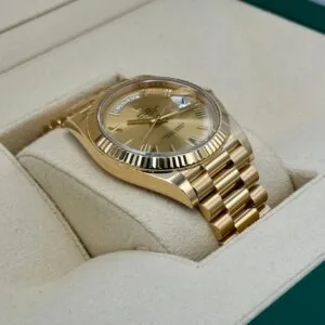 RLX Day-Date "President" 40mm Yellow Gold Champagne Roman Numeral Dial - 228238