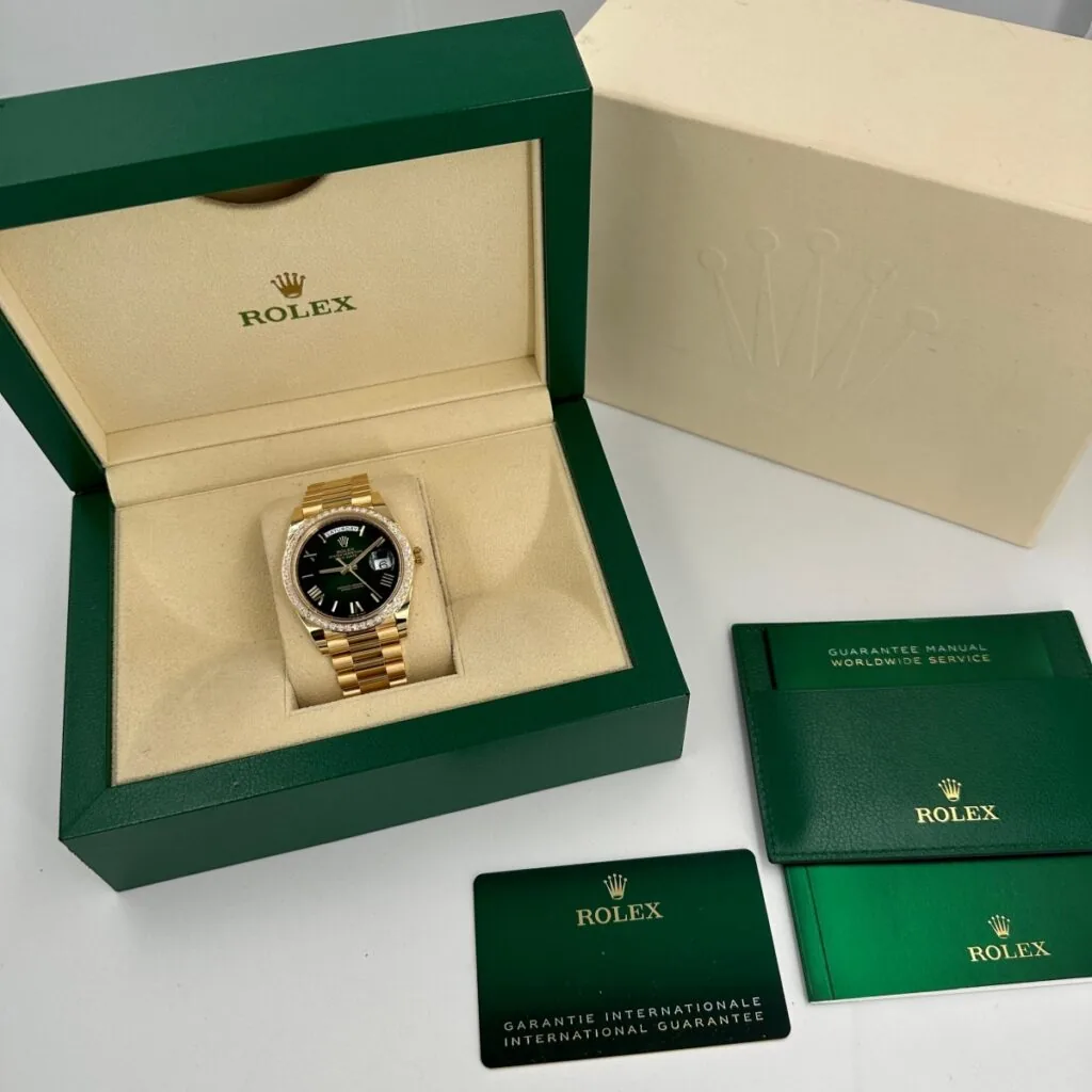 RLX Day-Date 40mm 228398TBR-0042 Green Ombré Dial President Watch