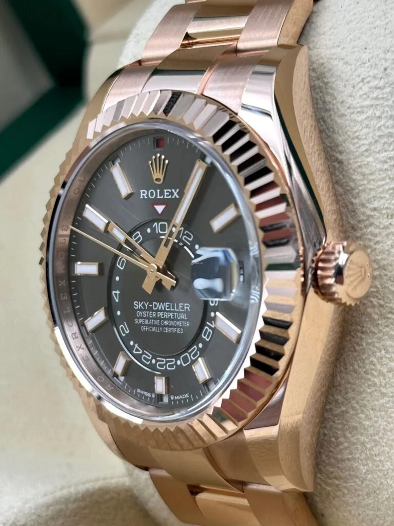 RLX Sky-Dweller 42mm 336935-0002/0006 Rose Gold Chocolate Dial Jubilee