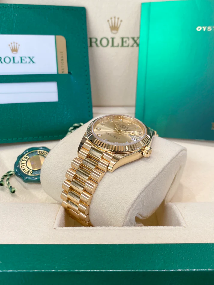 RLX Datejust m278278-0009 Champagne 31mm Dial President Bracelet Watch