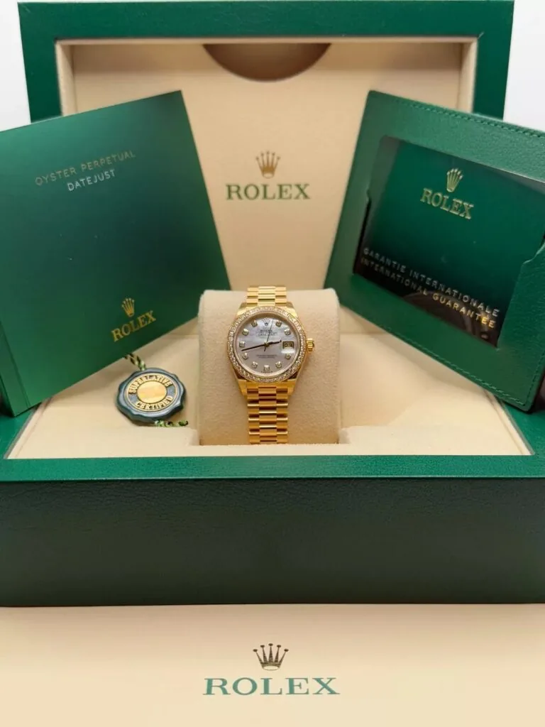RLX Lady-Datejust 31mm 279138RBR White Mother-of-Pearl Dial President Bracelet Watch