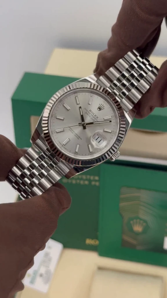RLX Datejust 41mm 126334 Silver Index Jubilee Stainless Steel Mens Watch