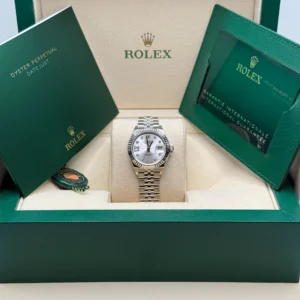 RLX Lady-Datejust 31mm 279174 Silver Diamond Dial Oyster Bracelet