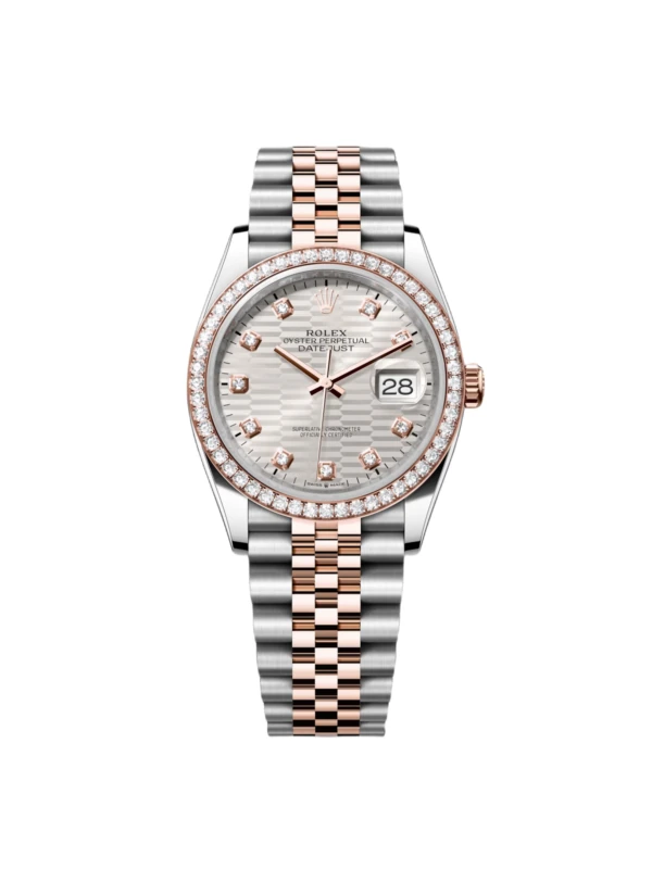 RLX Datejust 36mm 126281 Silver Palm Index Dial Jubilee Bracelet