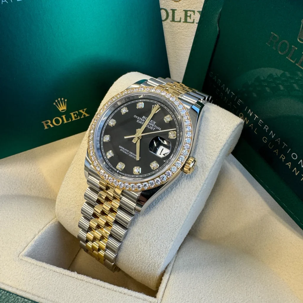 RLX Datejust 36mm 126283 Bright Black Dial Oyster Bracelet Watch