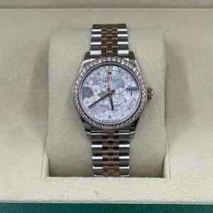 RLX Datejust m278381-0031/0032 Silver Floral Motif Diamond Dial Diamond-Set Bezel 31mm