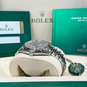 RLX Datejust 41mm 126334 Dark Rhodium Index Jubilee Stainless Steel