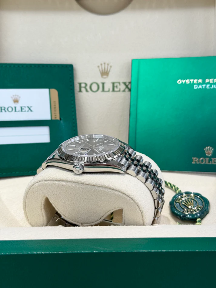 RLX Datejust 41mm 126334 Dark Rhodium Index Jubilee Stainless Steel