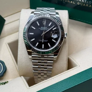 RLX Datejust Black Index Jubilee 41mm Stainless Steel - 126334