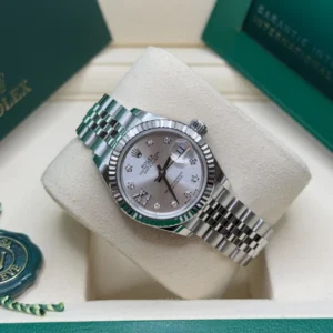 RLX Lady-Datejust 31mm 279174 Silver Diamond Dial Oyster Bracelet