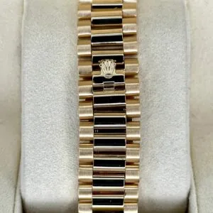 RLX Day-Date "President" 40mm Yellow Gold Silver Roman Dial - 228238