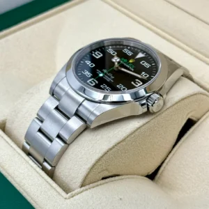 RLX Oyster Perpetual Air King Black Dial Steel Mens Watch 126900 Box Card