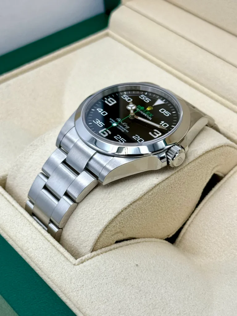 RLX Oyster Perpetual Air King Black Dial Steel Mens Watch 126900 Box Card