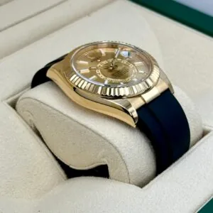 RLX Sky-Dweller 42mm Yellow Gold Champagne Dial Oysterflex - 336238