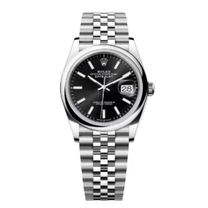 RLX Datejust 36mm 126200 Stainless Steel Black Dial Jubilee Watch