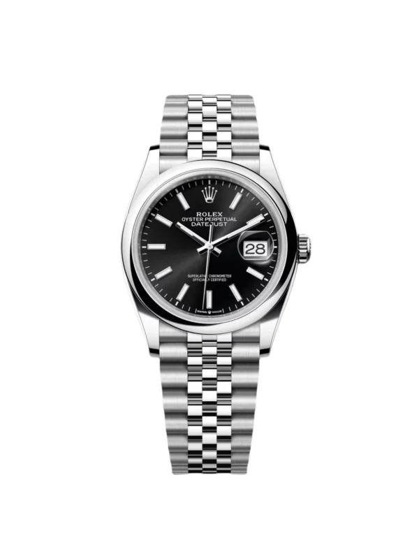 RLX Datejust 36mm 126200 Stainless Steel Black Dial Jubilee Watch