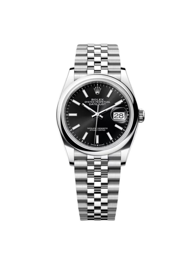 RLX Datejust 36mm 126200 Stainless Steel Black Dial Jubilee Watch