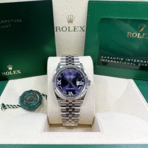 RLX Datejust 36mm 126234 Datejust Aubergine Purple Diamond Roman Oyster Stainless Steel