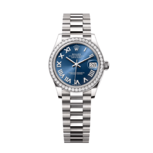 RLX Datejust m278289RBR-0023 Bright Blue Dial White Gold President Watch