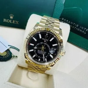 RLX Sky-Dweller 42mm 336938-0002/0005 Yellow Gold Black Dial Oyster