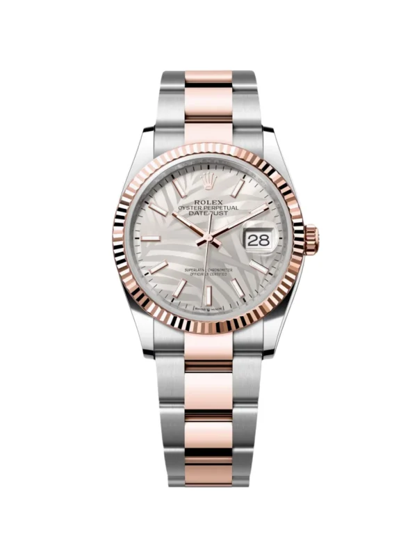 RLX Datejust 36mm 126231 Silver Palm Motif Dial Oyster Bracelet