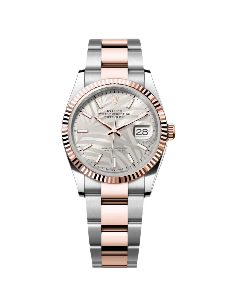 RLX Datejust 36mm 126231 Silver Palm Motif Dial Oyster Bracelet