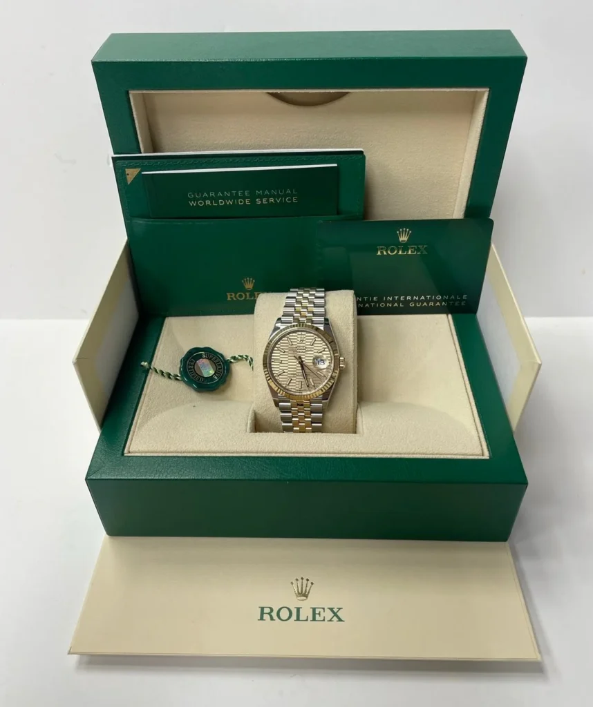RLX Datejust 36mm 126233 Golden Fluted Motif 36mm Dial Oyster Bracelet