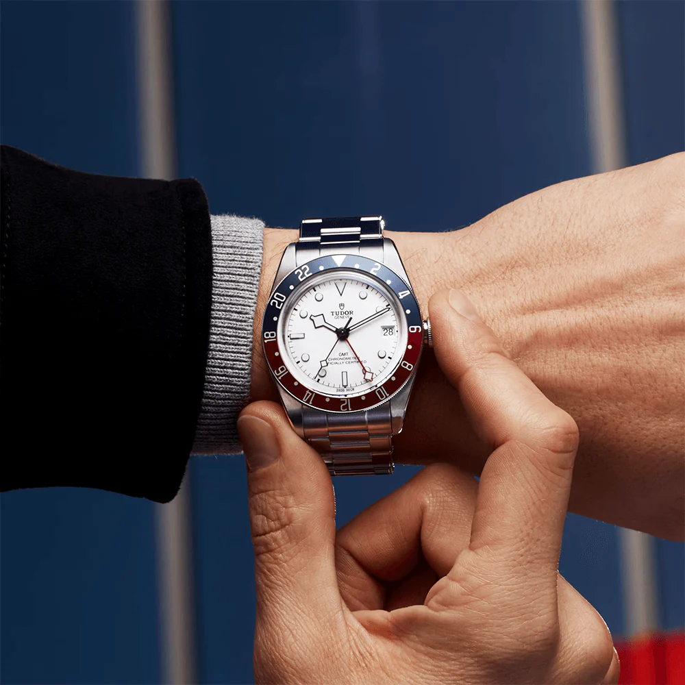 TUDOR Black Bay GMT 41mm White Dial & Red/Blue Bezel Bracelet Watch M79830RB-0010