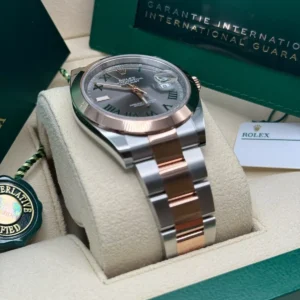 RLX Datejust 41mm 126301 Sundust Slate Roman Dial Oyster Bracelet