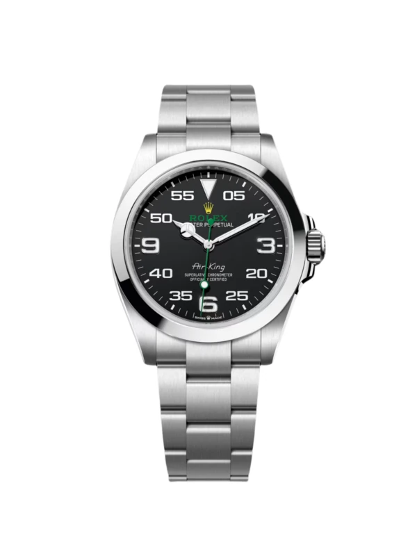 RLX Oyster Perpetual Air King Black Dial Steel Mens Watch 126900 Box Card