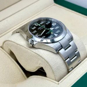 RLX Oyster Perpetual Air King Black Dial Steel Mens Watch 126900 Box Card