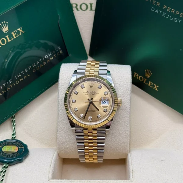 RLX Datejust 36mm 126233 Champagne Dial Jubilee Bracelet Watch