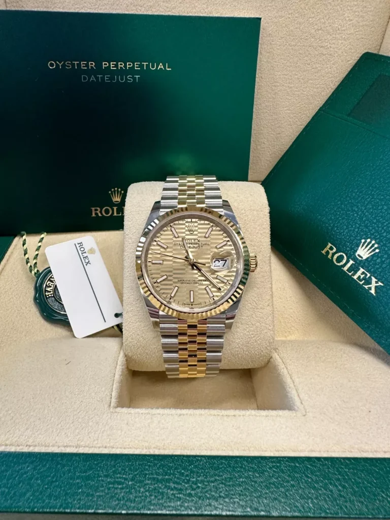 RLX Datejust 36mm 126233 Golden Fluted Motif 36mm Dial Oyster Bracelet