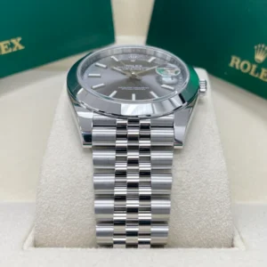 RLX Datejust 41mm 126300 Slate Index Jubilee Stainless Steel Watch