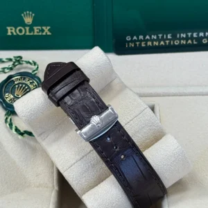 Rolex 1908 Platinum Ice Blue Dial Brown Alligator Strap - 52506-0002