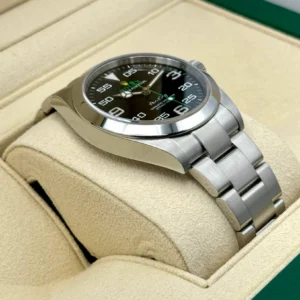 RLX Oyster Perpetual Air King Black Dial Steel Mens Watch 126900 Box Card
