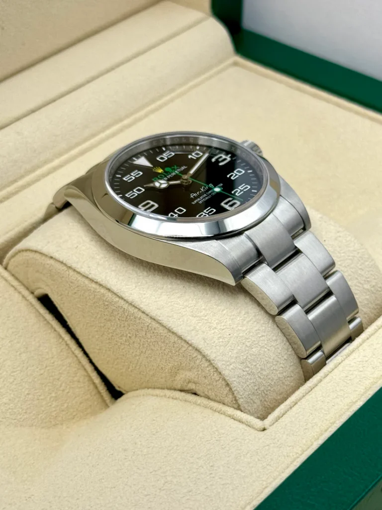 RLX Oyster Perpetual Air King Black Dial Steel Mens Watch 126900 Box Card