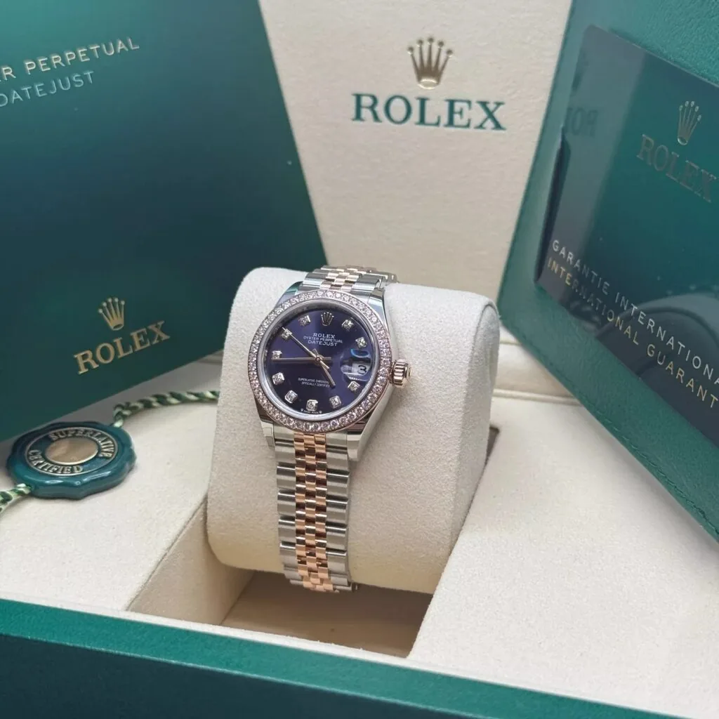 RLX Lady-Datejust 31mm 279381RBR Aubergine Diamond Dial Oyster Bracelet