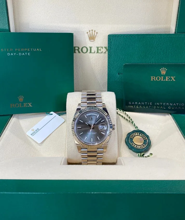 RLX Day-Date 40mm Slate Diamonds Dial 228236-0013
