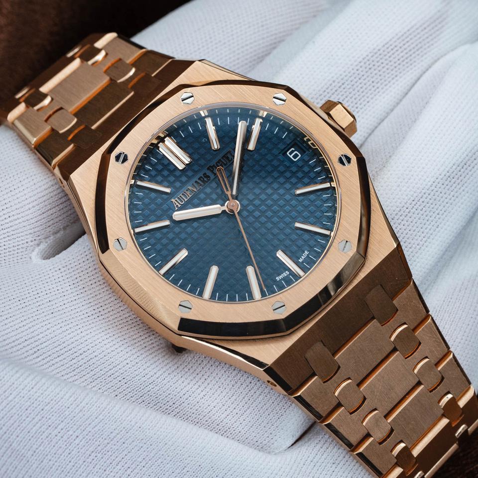 A&P ROYAL OAK Pink Gold “Night Blue Cloud 50” Dial 41mm