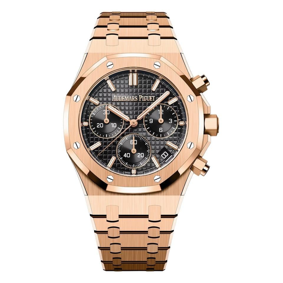 A&P ROYAL OAK Pink Gold Black Dial CHRONOGRAPH 41mm