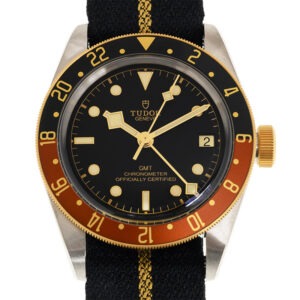 TUDOR Black Bay GMT S&G Steel and 18ct Yellow Gold 41mm Fabric Strap Watch M79833MN-0004